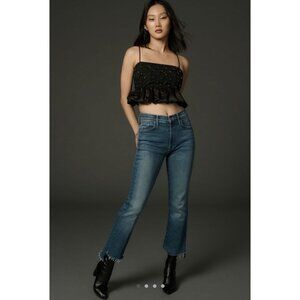 Mother Jeans Insider Step Crop Fray Work Hard Play Hard Anthropologie 26